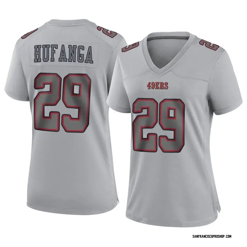 Gray Women's Talanoa Hufanga San Francisco 49ers Game Atmosphere Fashion  Jersey